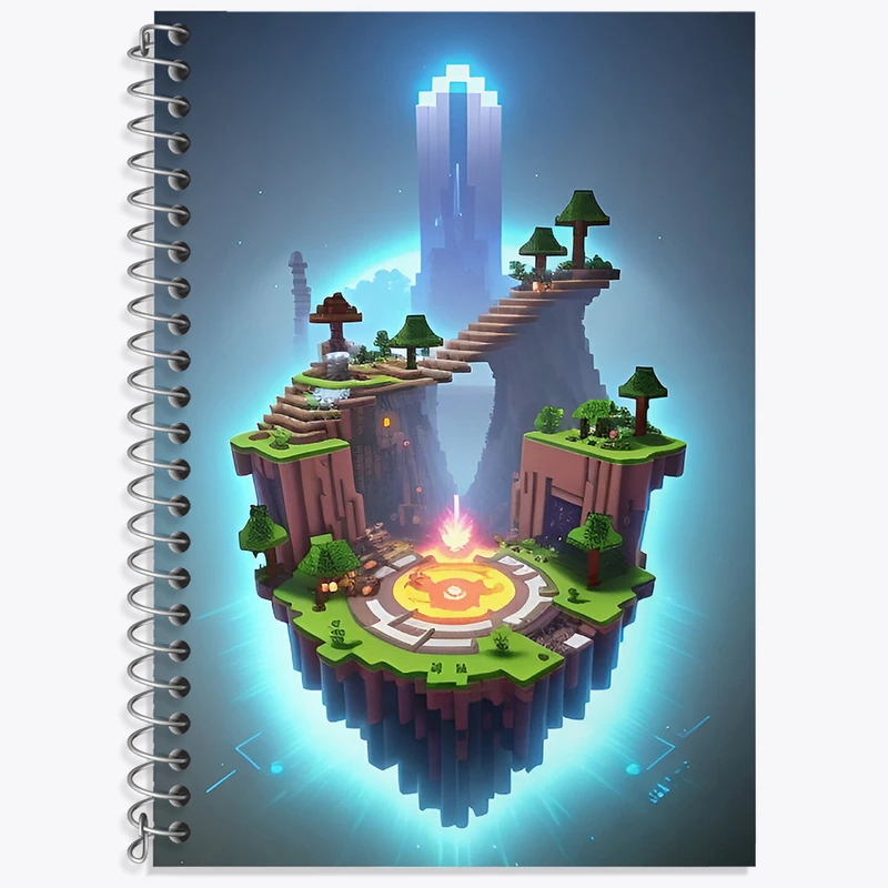 دفتر نت موسیقی 50 برگ خندالو طرح ماینکرافت (Minecraft) کد F3523