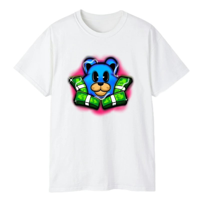 تی شرت آستین کوتاه مردانه مدل خرس پولدار و خفن کد 045