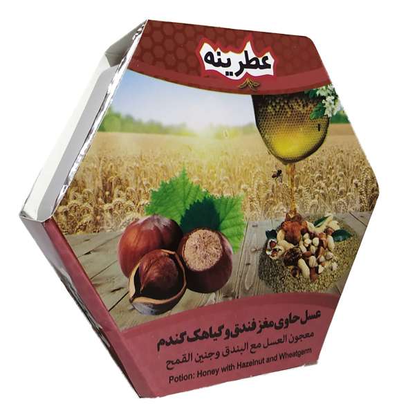 عسل حاوی مغز فندق و گیاهگ گندم عطرینه - 120 گرم