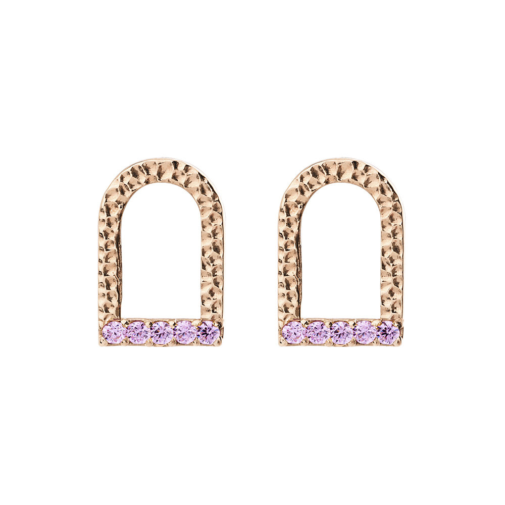 گوشواره طلا 18 عیار زنانه گالری شیدا مجد مدل کویر