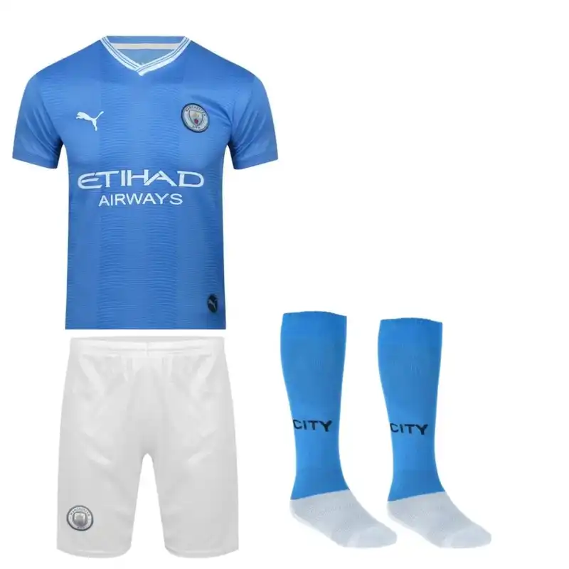 ست 4 تکه لباس ورزشی مردانه مدل منچستر سیتی طرح هالند کد 2024