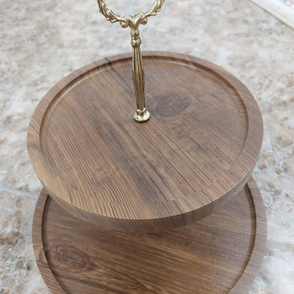 شیرینی خوری مدل چوبیس طرح دو طبقه کد A73