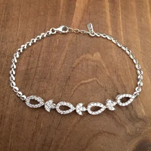 دستبند نقره زنانه کد 3050