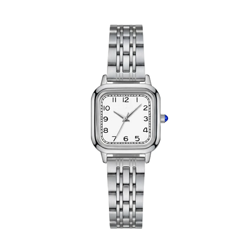 ساعت مچی عقربه‌ای کوارتز زنانه مدل مربع مینیمال کد 125B
