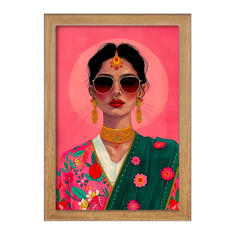 تابلو خندالو مدل دختر هندی کد F6022