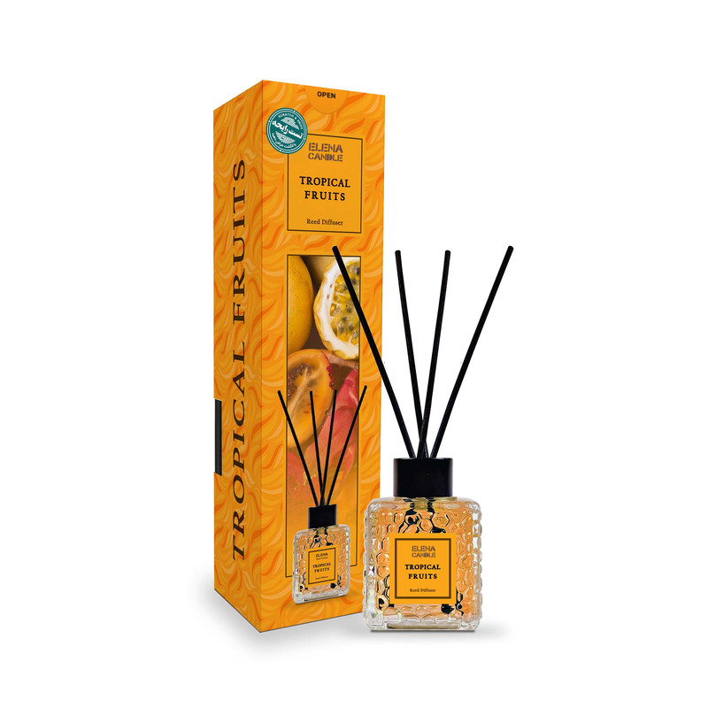 خوشبوکننده هوا شمع النا مدل میوه های استوایی حجم 80 میلی لیتر