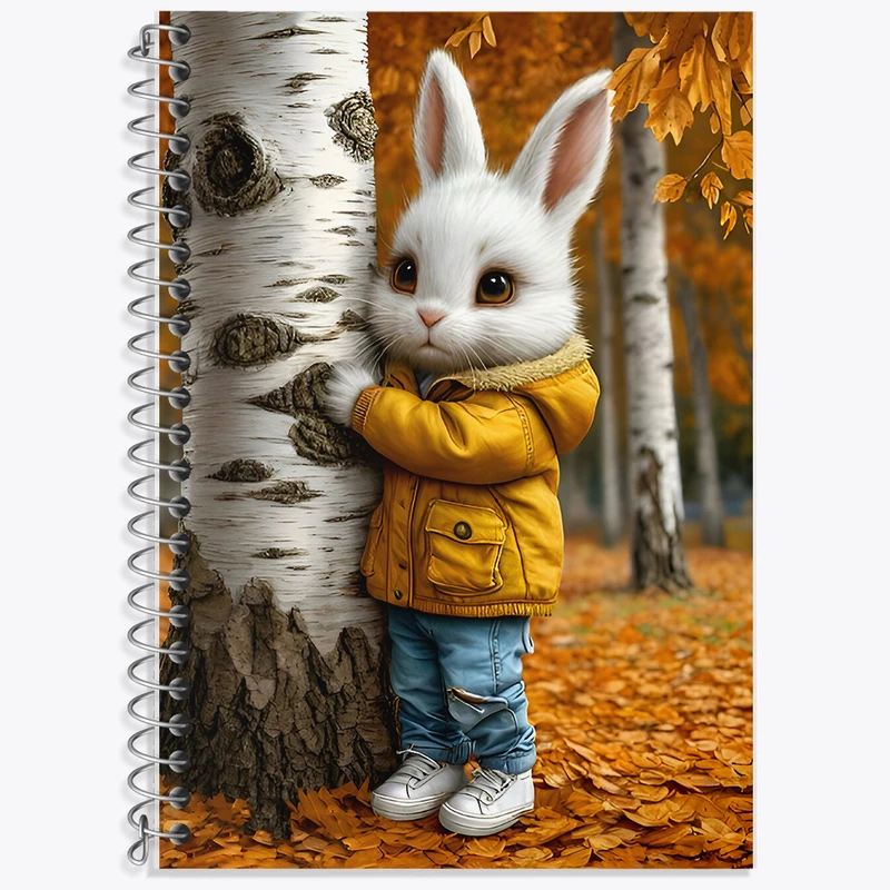 دفتر زبان 50 برگ خندالو مدل دو خط طرح خرگوش ناراحت کد F7220