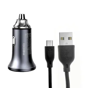 شارژر فندکی 18 وات رسی مدل RCC-N08C به همراه کابل Micro USB