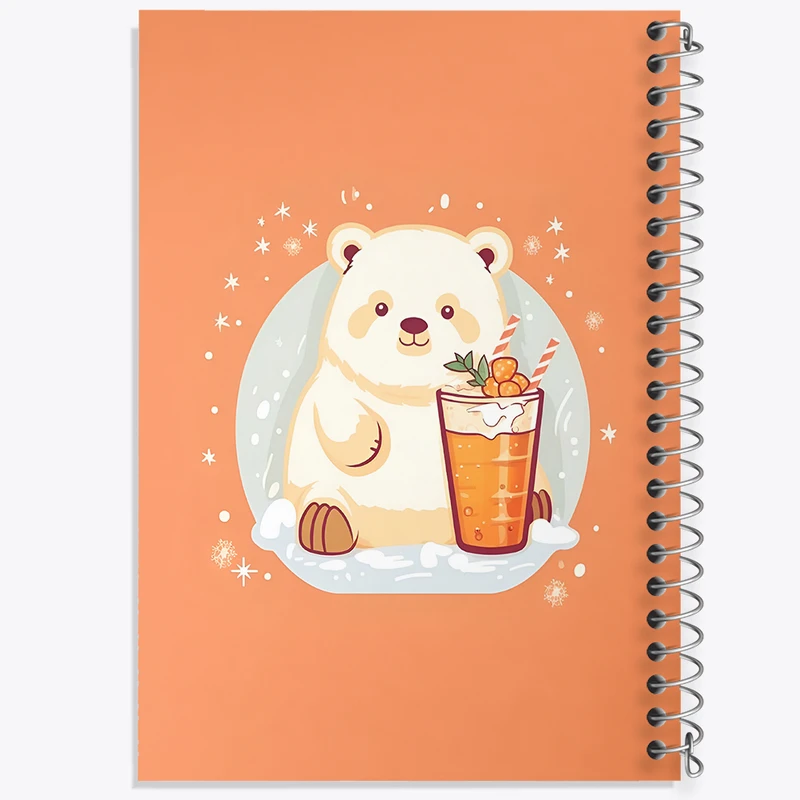 دفتر مشق 100 برگ خندالو طرح خرس و آب پرتقال کد F7295