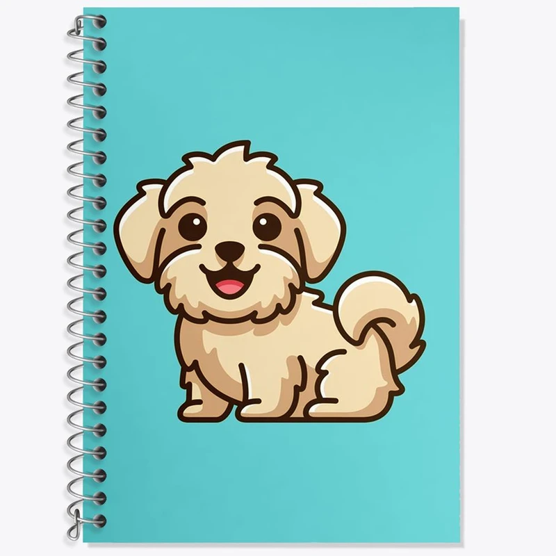 دفتر زبان 50 برگ خندالو مدل سه خط طرح سگ کد 28281