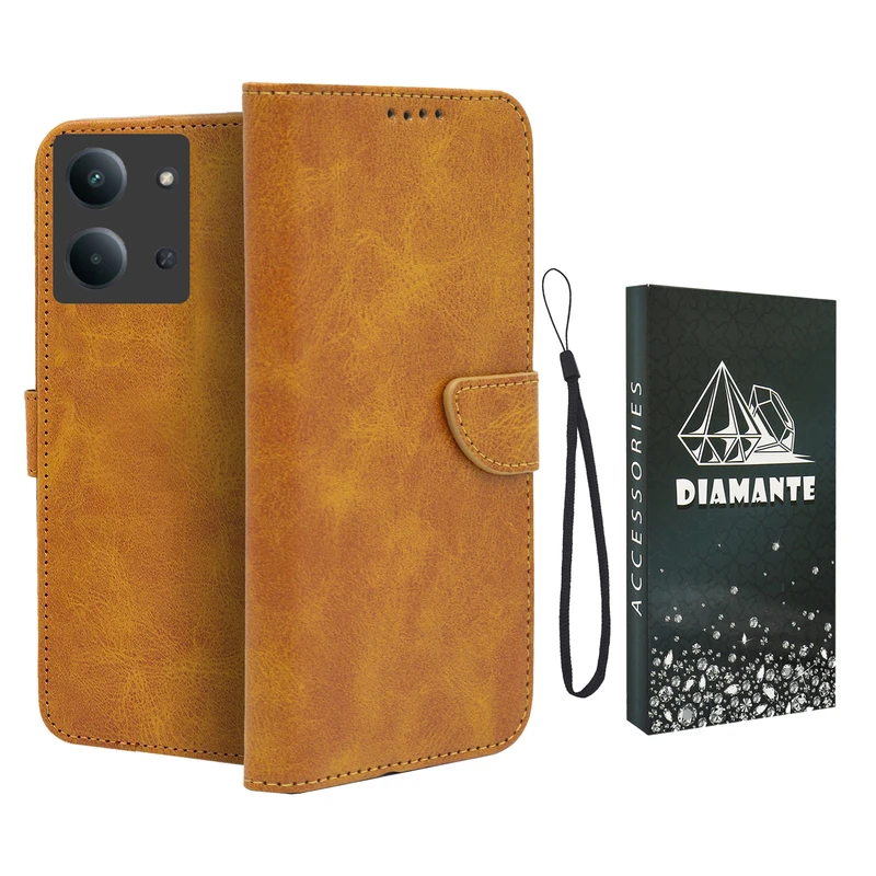 کیف کلاسوری دیامانته مدل Scusa Bk مناسب برای گوشی موبایل شیائومی Poco C85 به همراه بند آویز