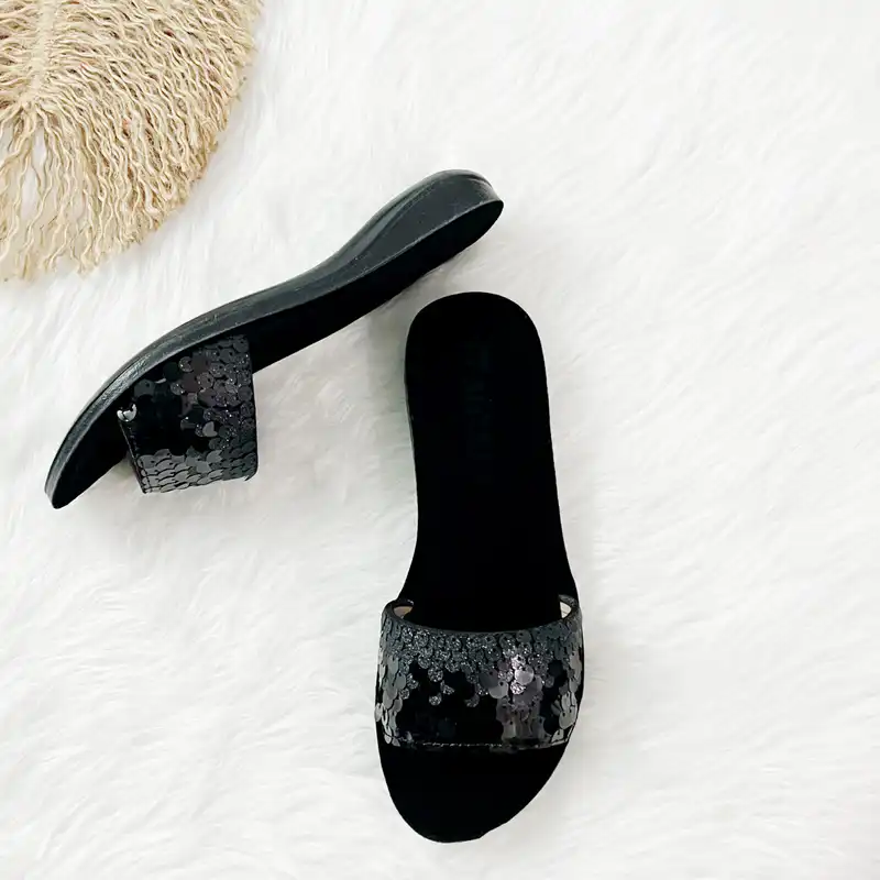 دمپایی زنانه مدل  روفرشی پولکی