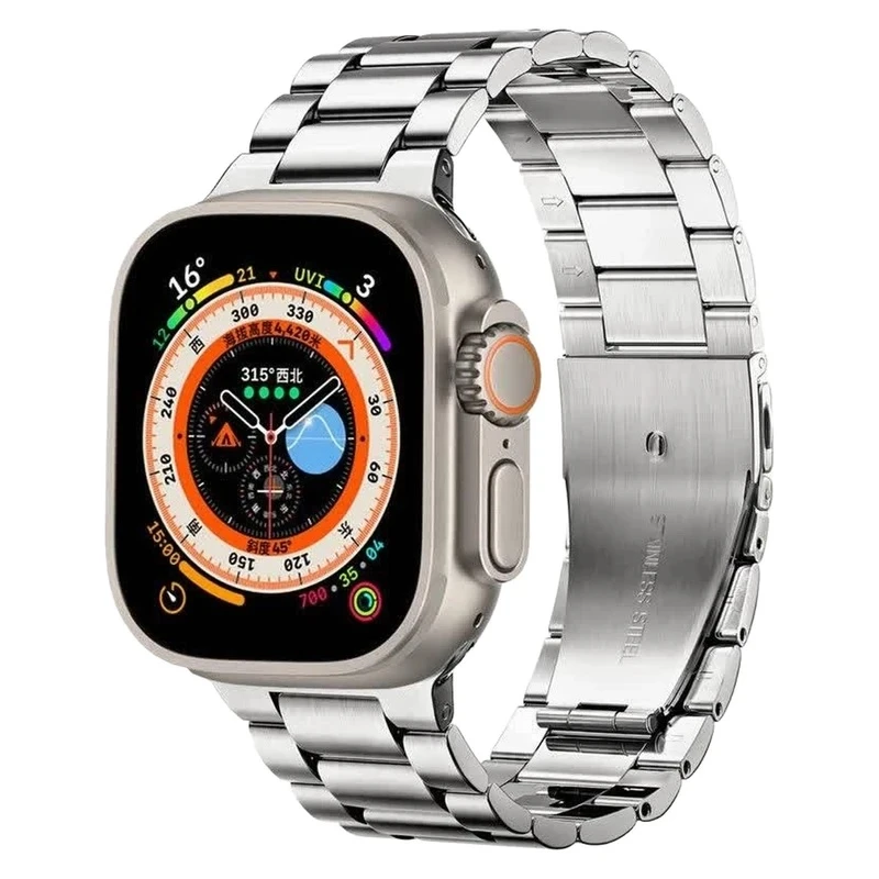 ساعت هوشمند 49 میلی‌متری مدل mk19 ultra3 با بند سیلیکونی و استیل همراه با گلس محافظ