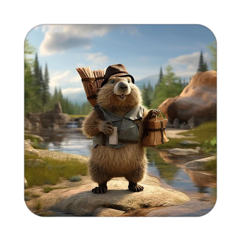 زیر لیوانی کاکتی طرح حیوانات کارتونی مدل mp27392