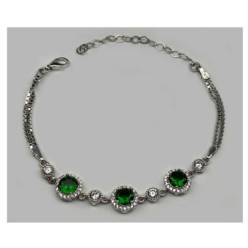 دستبند نقره زنانه مدل دولاین