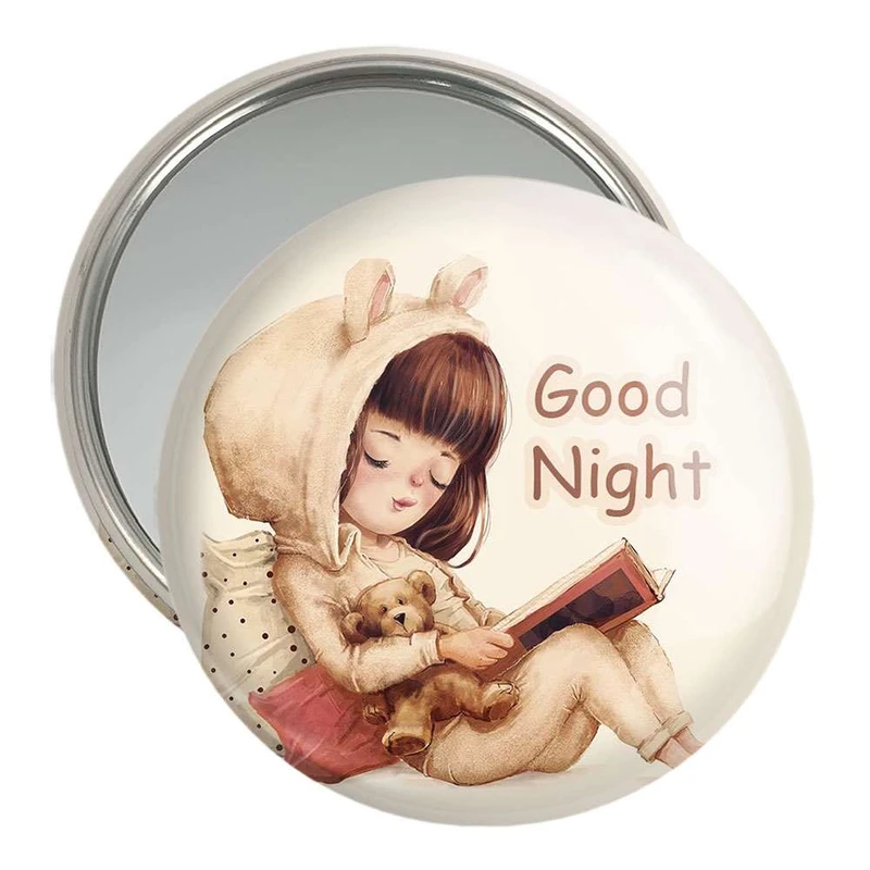 آینه جیبی خندالو مدل دخترونه  کد 6057