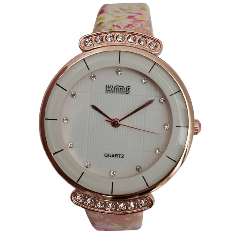 ساعت مچی عقربه ای دخترانه مدل گلدار کد 725 ساعت مچی عقربه ای دخترانه مدل گلدار کد 725