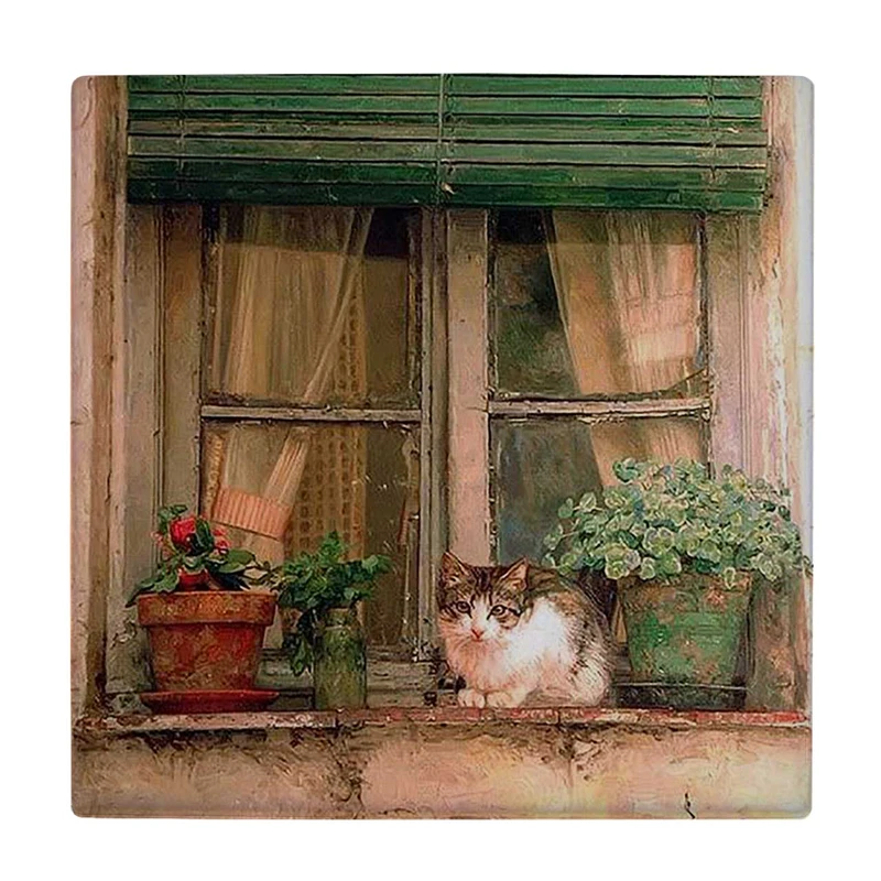  زیر لیوانی  طرح گلدان های پشت پنجره کد    5862966_4400