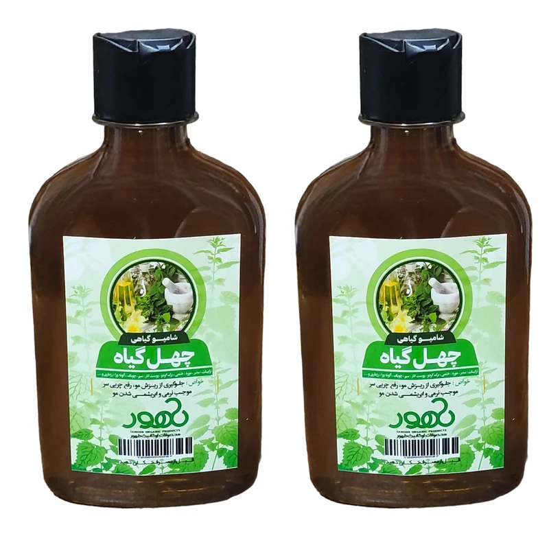 شامپو ضد ریزش مو طهور مدل چهل گیاه  حجم 250 میلی لیتر بسته 2 عددی