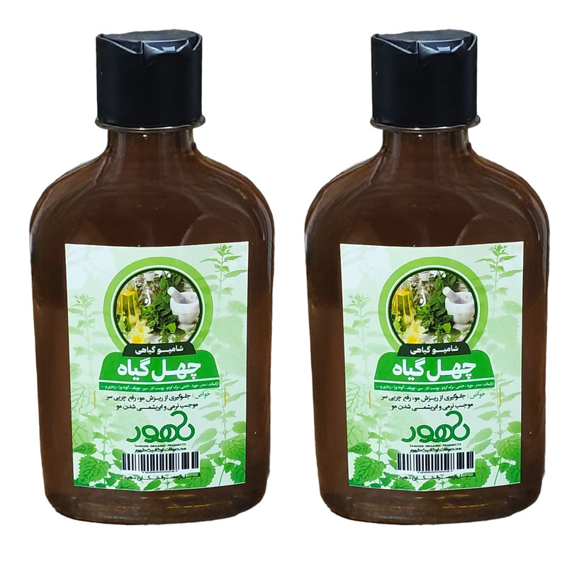 شامپو ضد ریزش مو طهور مدل چهل گیاه  حجم 250 میلی لیتر بسته 2 عددی