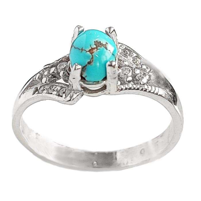 انگشتر نقره زنانه مدل فیروزه نیشابور FW3067