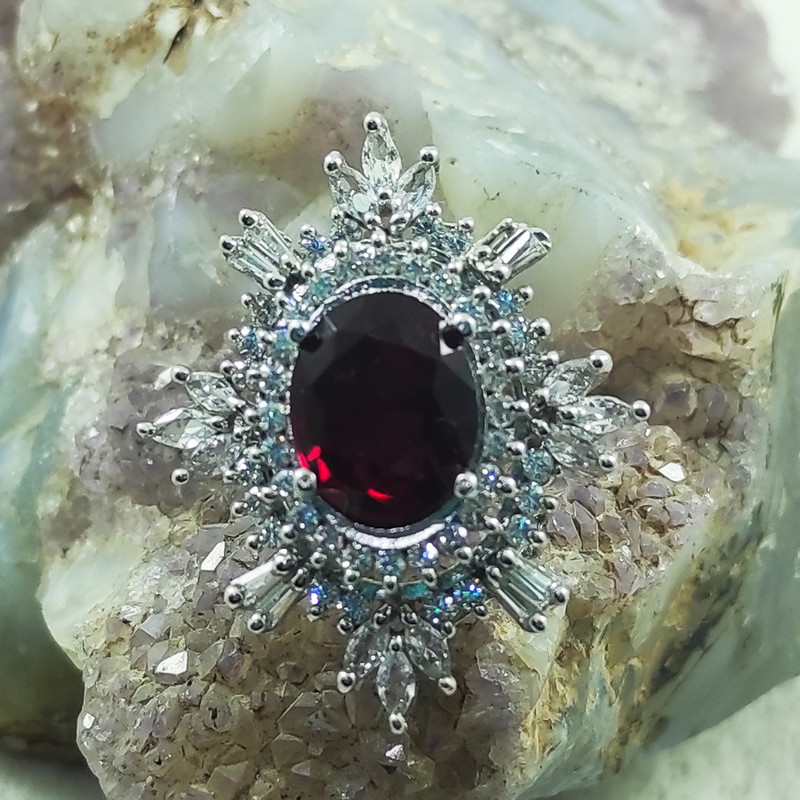 انگشتر نقره زنانه سلین کالا مدل یاقوت سرخ کد MPS_1