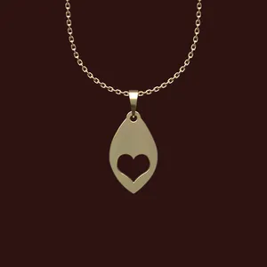 گردنبند طلا 18 عیار زنانه مدوپد مدل قلب کد W2-1-1008