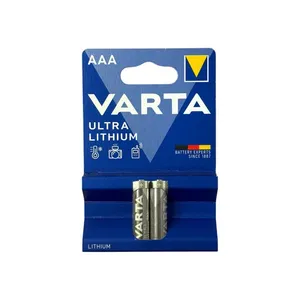 باتری نیم قلمی وارتا مدل ULTRA LITHIUM-AAA بسته 2 عددی