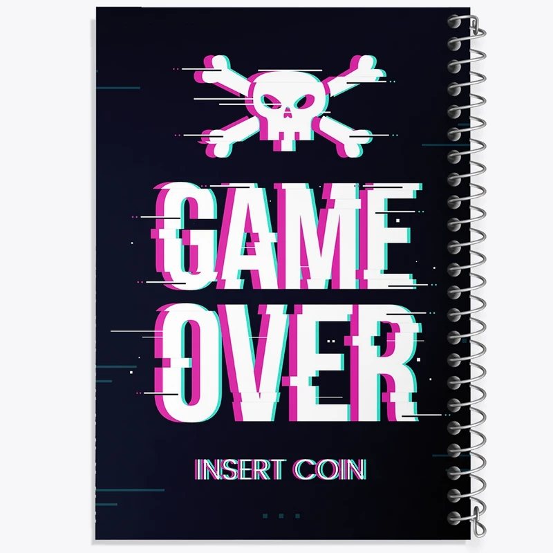 دفتر شطرنجی 50 برگ خندالو مدل Game Over کد F2340