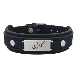دستبند نقره مردانه ترمه ۱ مدل کامران کد Dcsf0099