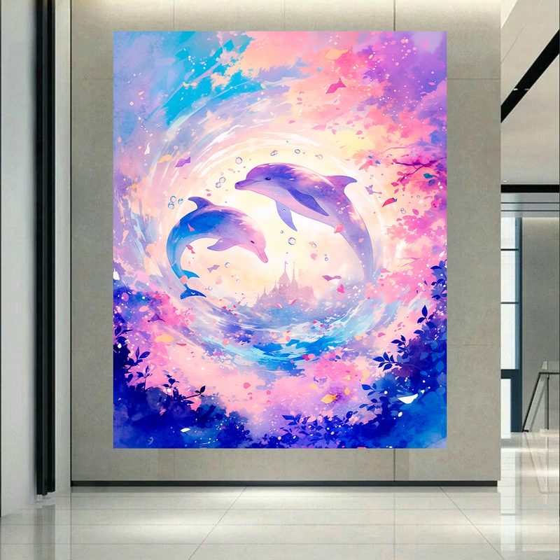 استیکر طرح دلفین ها کد AR302720