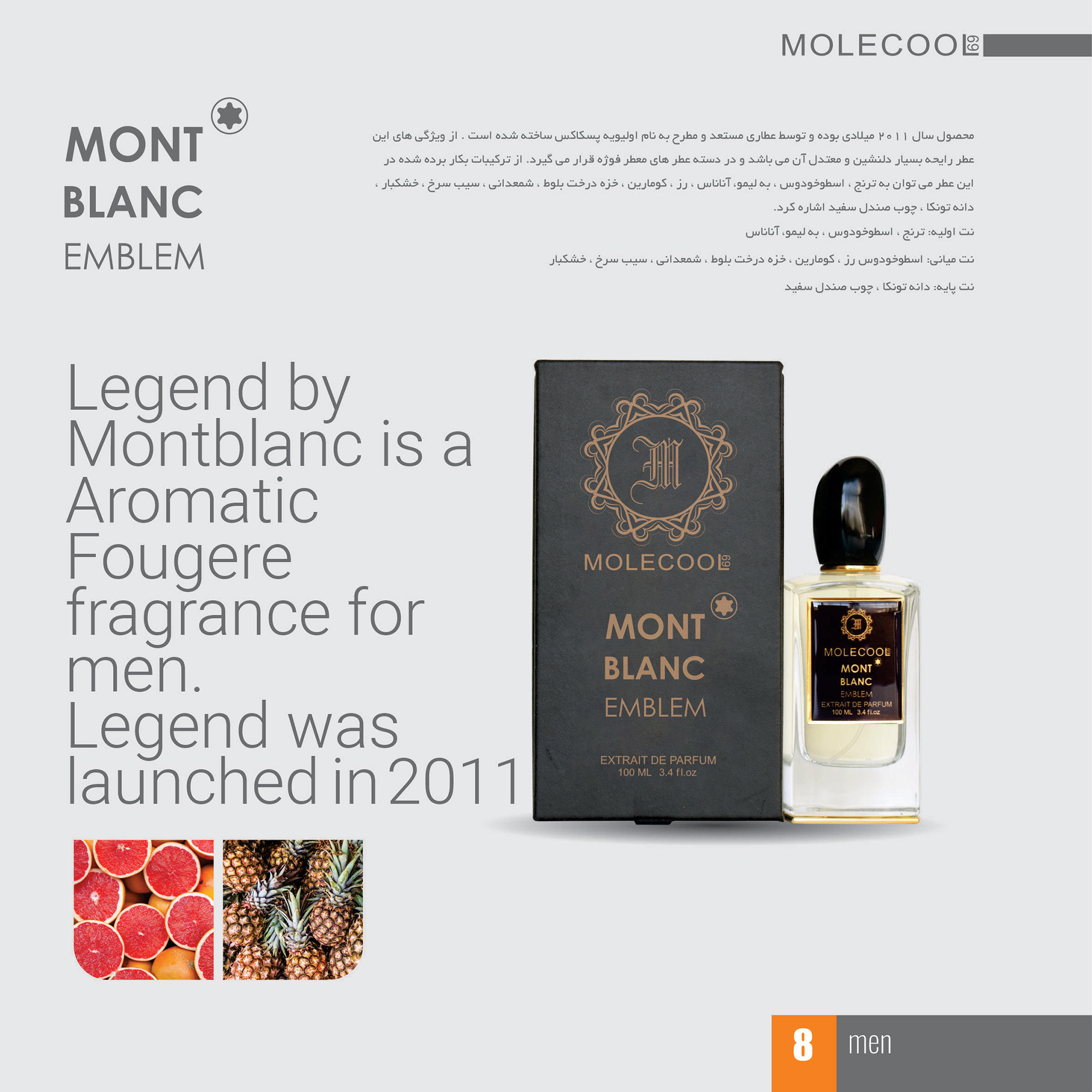 ادو پرفیوم مردانه مولکول مدل Mont Blanc Emblem حجم 100 میلی لیتر ادو پرفیوم مردانه مولکول مدل Mont Blanc Emblem حجم 100 میلی لیتر