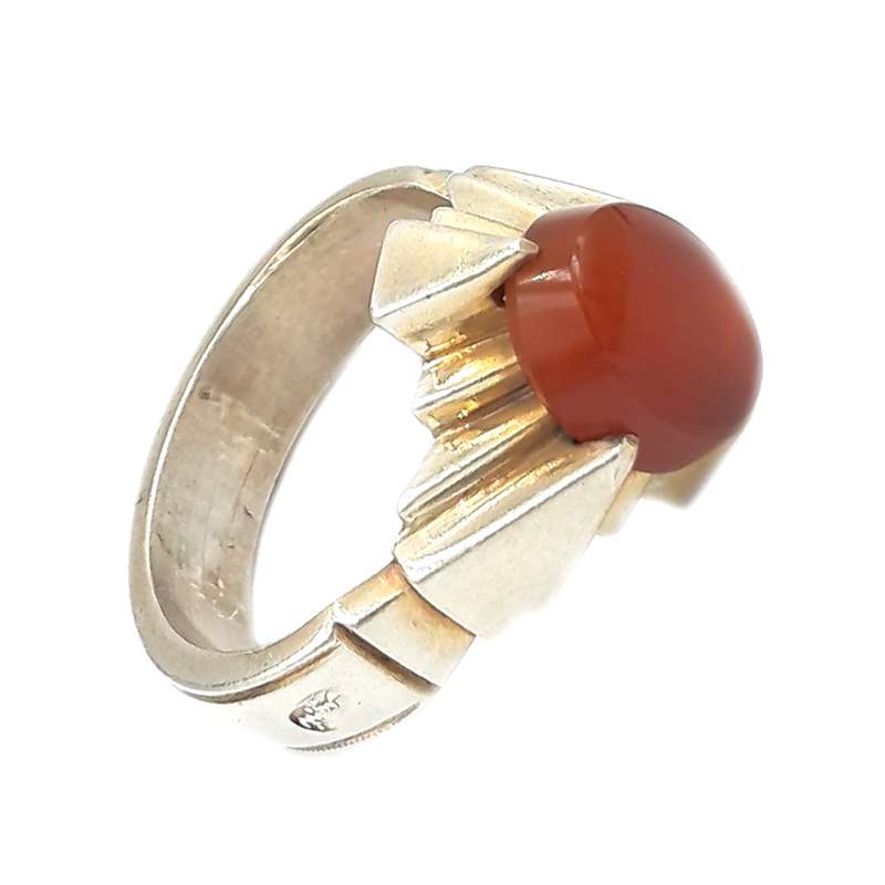 انگشتر نقره مردانه مدل عقیق کد 20497