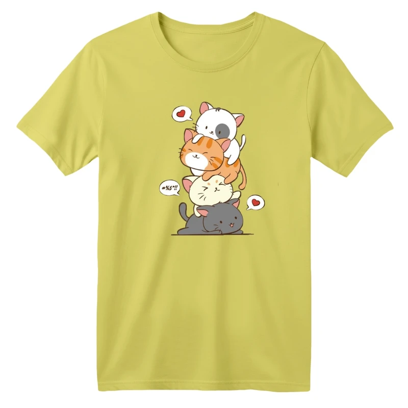 تی شرت آستین کوتاه بچگانه مدل گربه