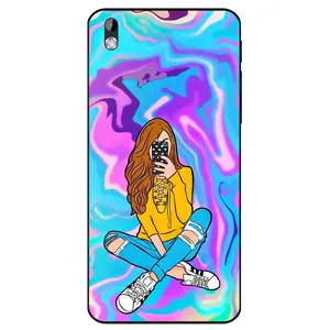 کاور مگافون طرح دخترانه مدل 7592 مناسب برای گوشی موبایل اچ تی سی Desire 816   