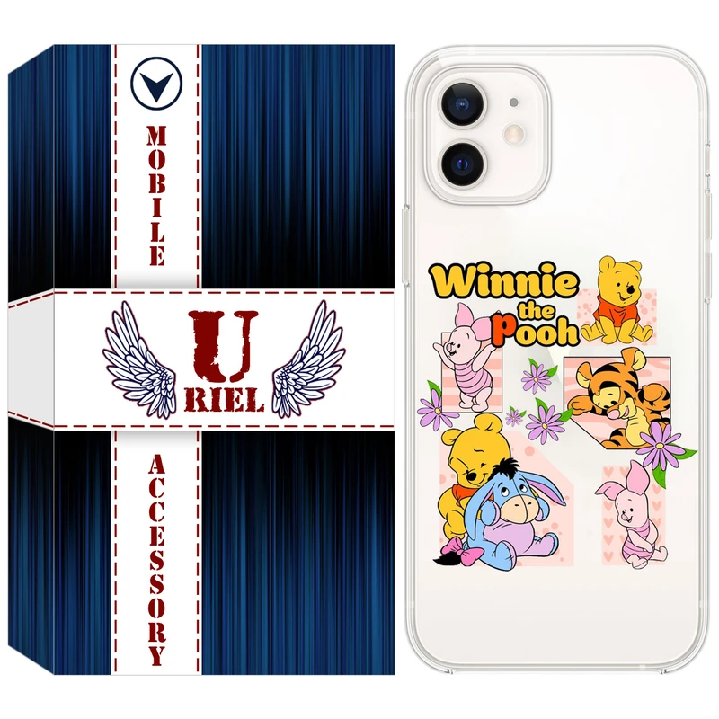 کاور ژله ای یوریل قاب مدل Clear کد 56 طرح کارتونی مناسب برای گوشی موبایل اپل iPhone 12