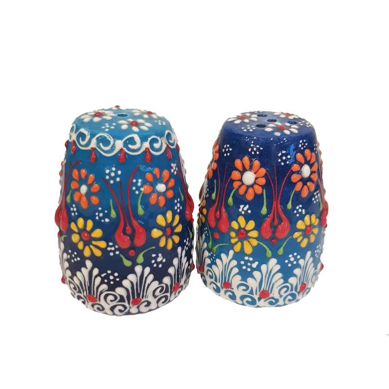  نمکدان میناکاری مدل نقش برجسته کد 2003 بسته 2 عددی