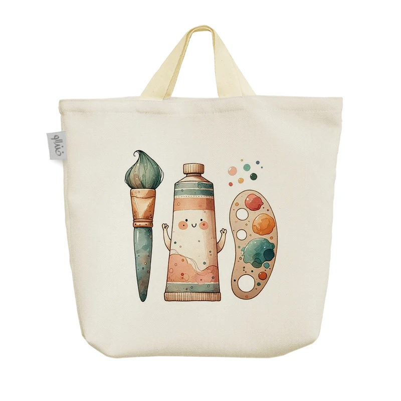 ساک خرید خندالو مدل قلمو و پالت رنگ کد H1939