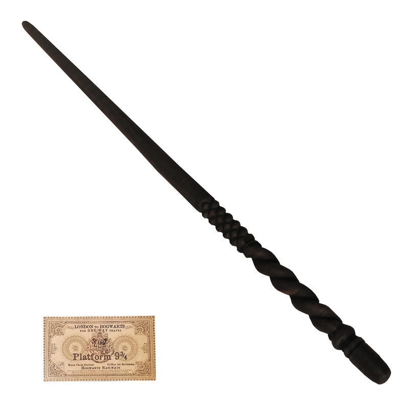 اسباب بازی زینتی مدل چوب دستی هری پاتر طرح جینی ویزلی به همراه کارت قطار