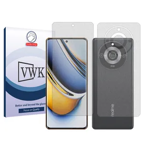 VWK Tough model matte screen protector suitable for Realme 11 Pro Plus mobile phone along with the back protector 