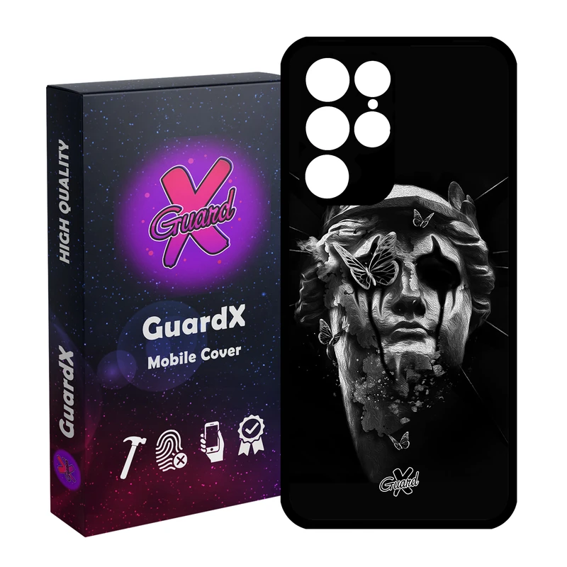 کاور گارد ایکس طرح مرد مدل Glass10278 مناسب برای گوشی موبایل سامسونگ Galaxy S22 Ultra