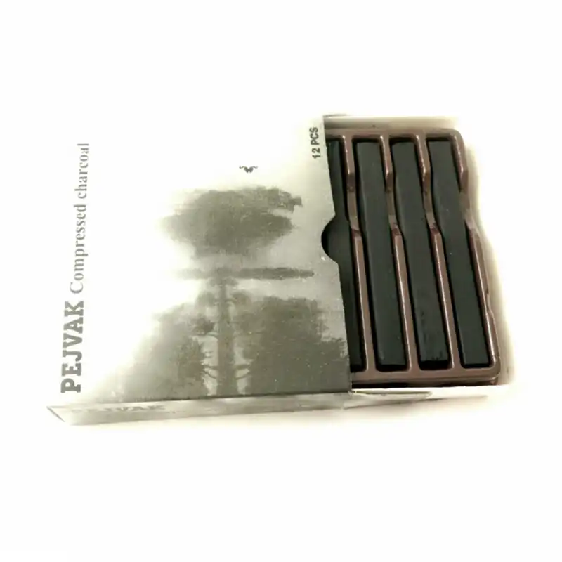 زغال طراحی پژواک مدل compressed charcoal کد 82496 بسته 12 عددی