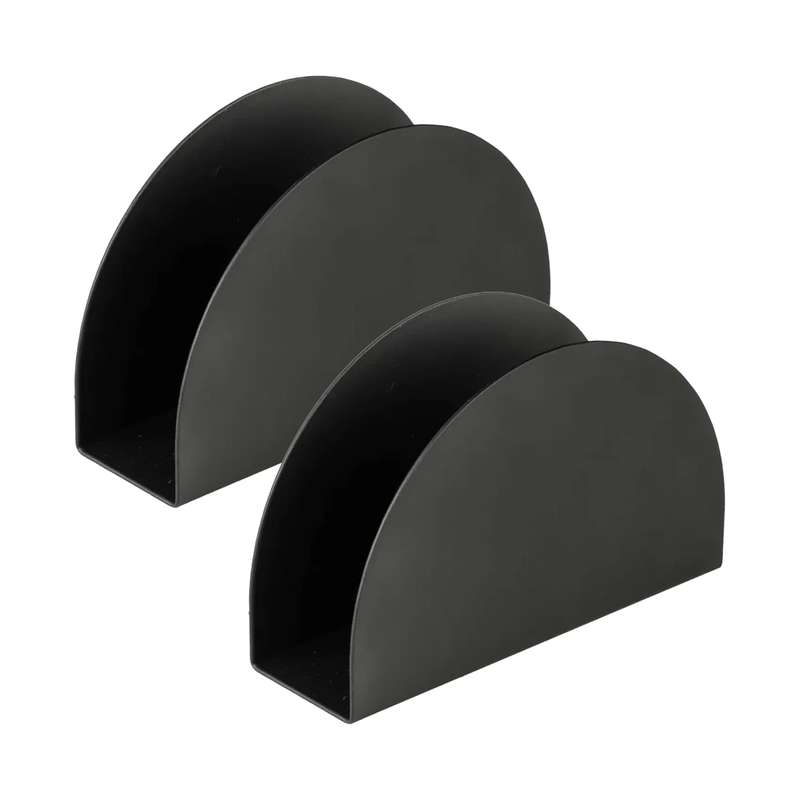 جای دستمال کاغذی مدل فلزی نیم دایره مجموعه 2 عددی