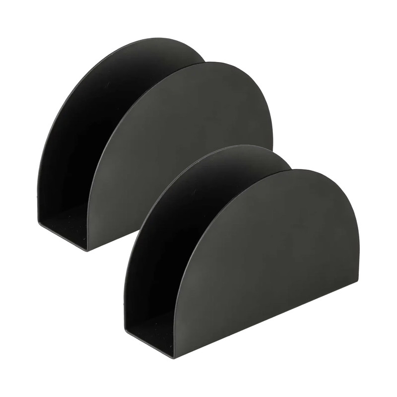 جای دستمال کاغذی مدل فلزی نیم دایره مجموعه 2 عددی