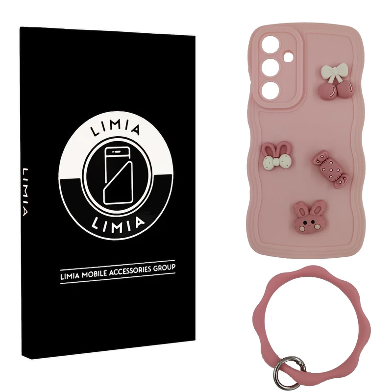 کاور لیمیا مدل فانتزی طرح عروسکی برجسته مناسب برای گوشی موبایل سامسونگ Galaxy A14 به همراه آویز