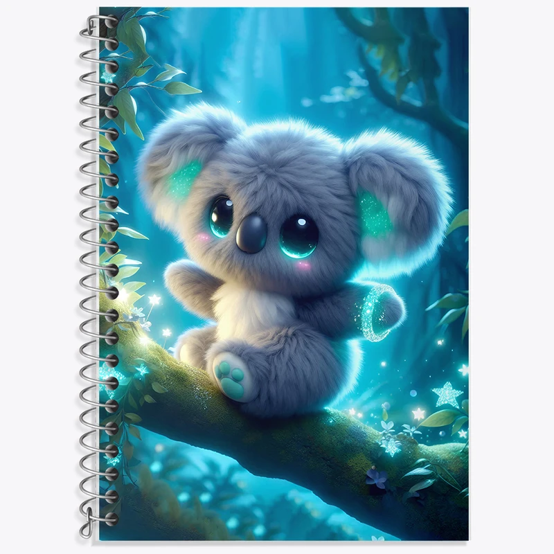 دفتر زبان 50 برگ خندالو مدل دو خط طرح کوآلا بامزه کد F5494