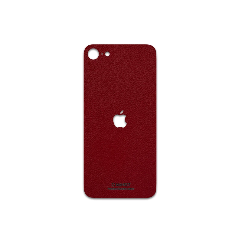 برچسب پوششی ماهوت مدل Red-Leather مناسب برای گوشی موبایل اپل iPhone SE 2020
