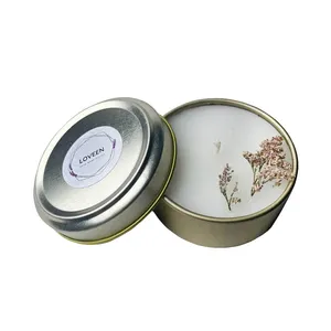 شمع لاوین مدل گلدار