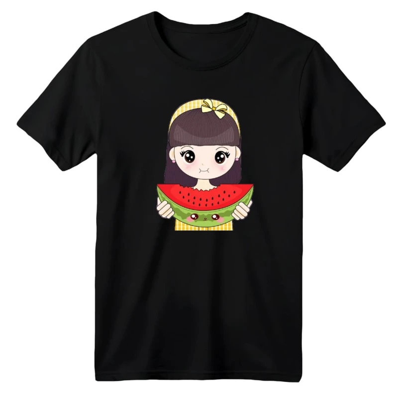 تی شرت آستین کوتاه بچگانه مدل دخترک یلدایی کد 21