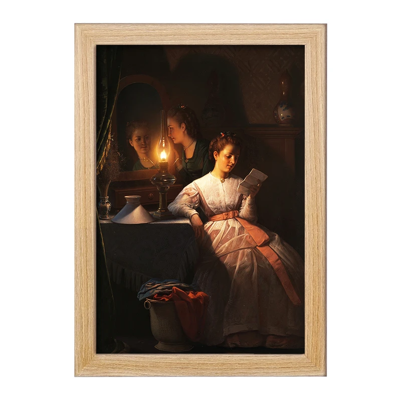 تابلو خندالو مدل نقاشی نامه عاشقانه اثر پتروس ون شندل کد F12262